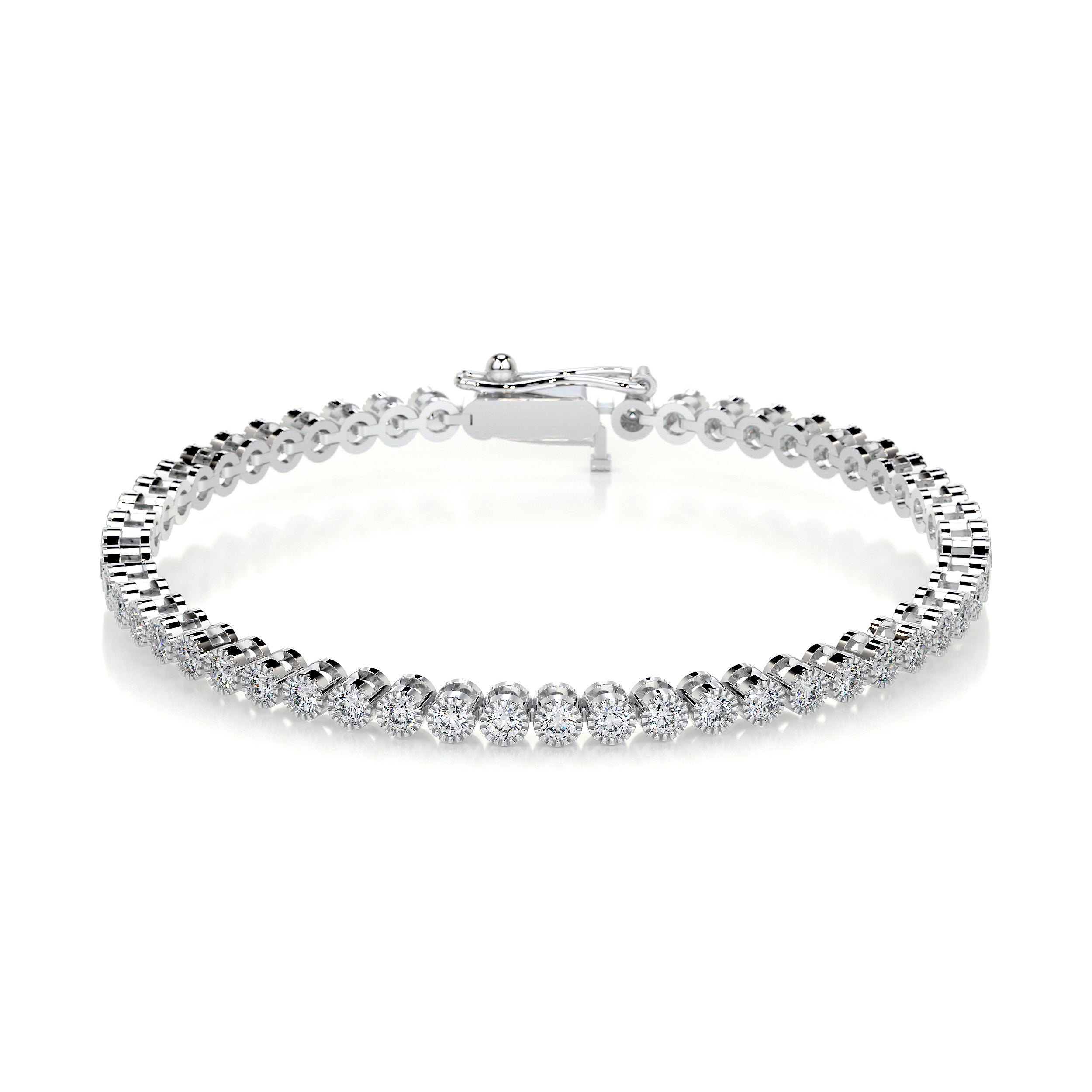 Laura Diamond Tennis Bracelet (1.50 Carat) -18K White Gold、mySite、hinf8tx79