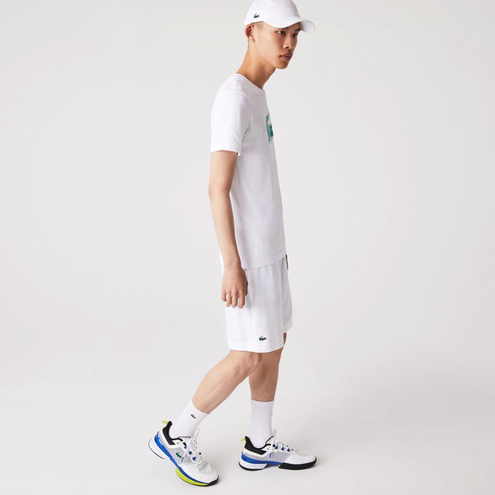 Lacoste Men's Ultra Light Short (White/Navy Blue)