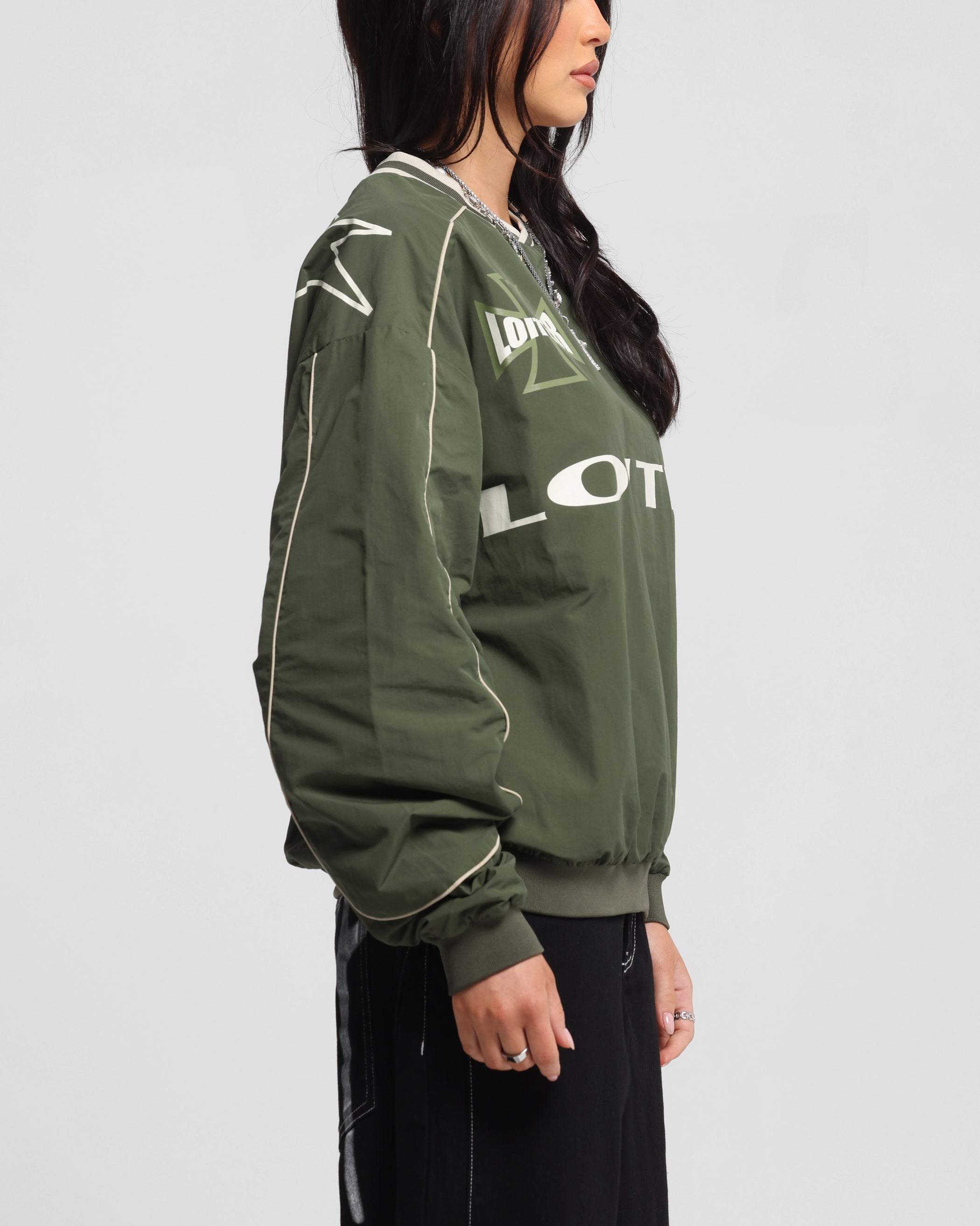 Loiter Racer Nylon Jersey Crewneck Dark Green、mySite、zt4zffjzw