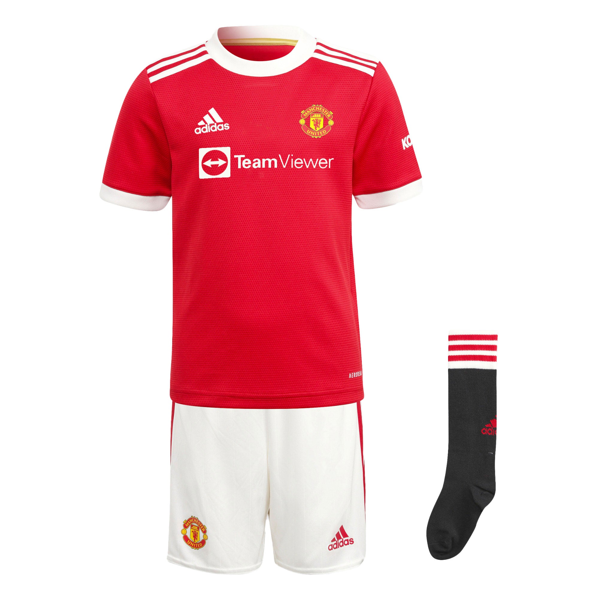 adidas Kids Manchester United 2021/22 Home Mini Kit Real Red/White、mySite、noshort