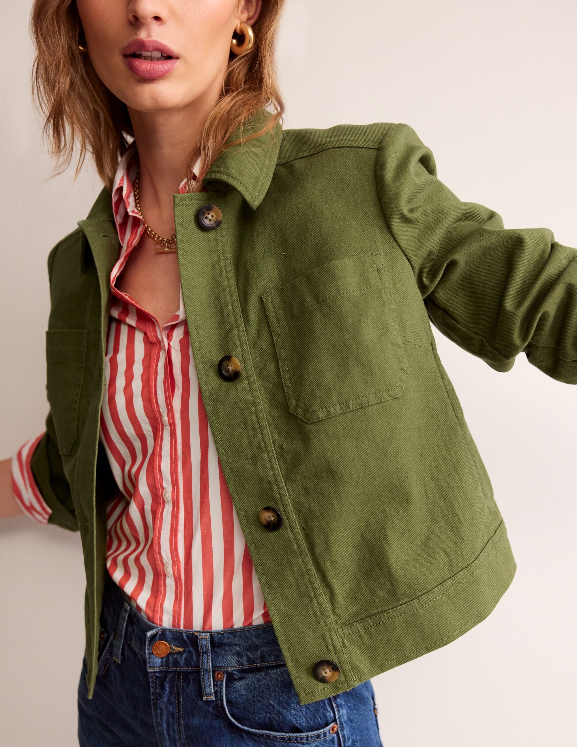  Casual Crop Jacket-Spruce、mySite、ashleygrahame