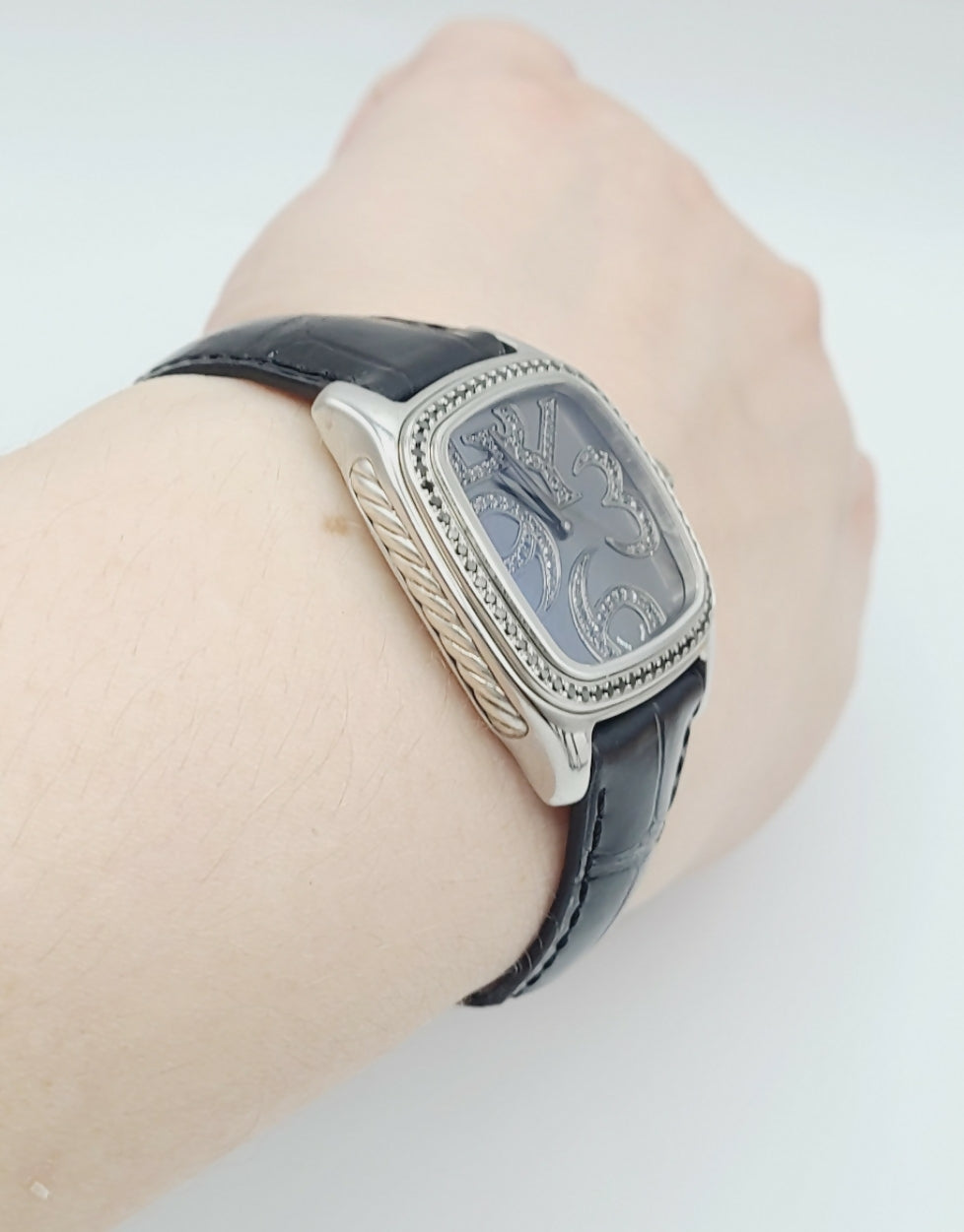 David Yurman 32mm Thoroughbred Quartz Watch With Black Diamonds、mySite、hinf8tx79