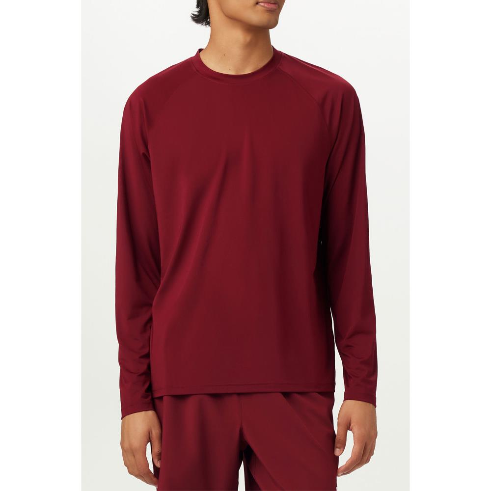 Fila Men's Essentials UV Blocker Long Sleeve - Cabernet、mySite、neckold
