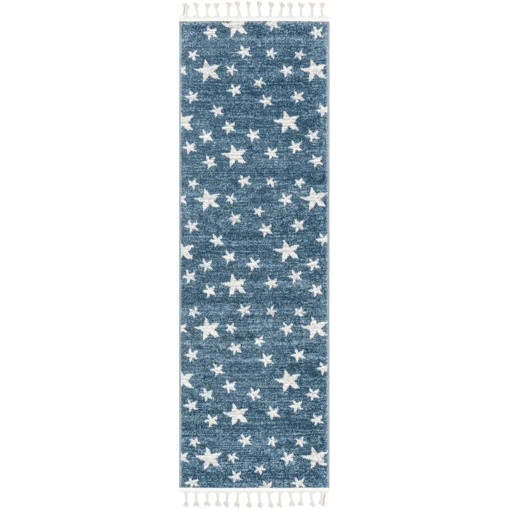 Stars Modern Geometric Blue Kids Rug、mySite、gigharbornorthrealestate