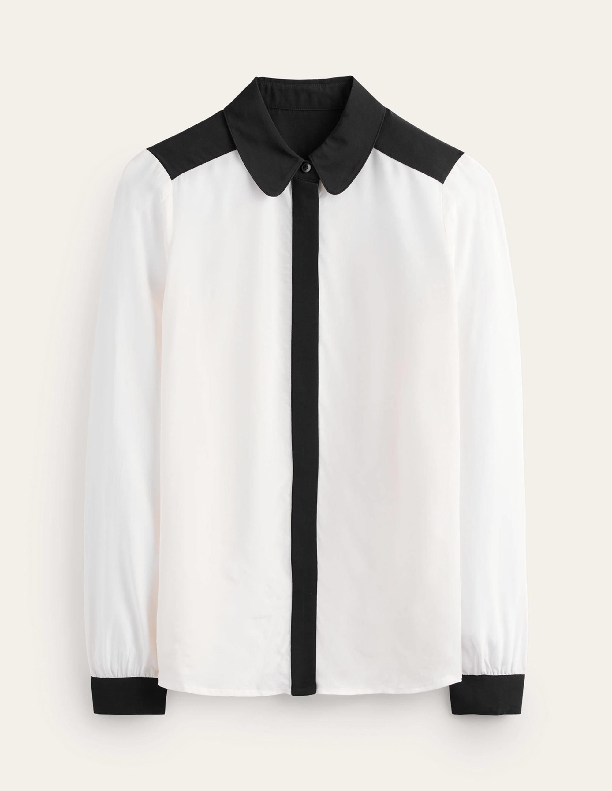  Colour Block Shirt-Ivory/Black、mySite、ashleygrahame