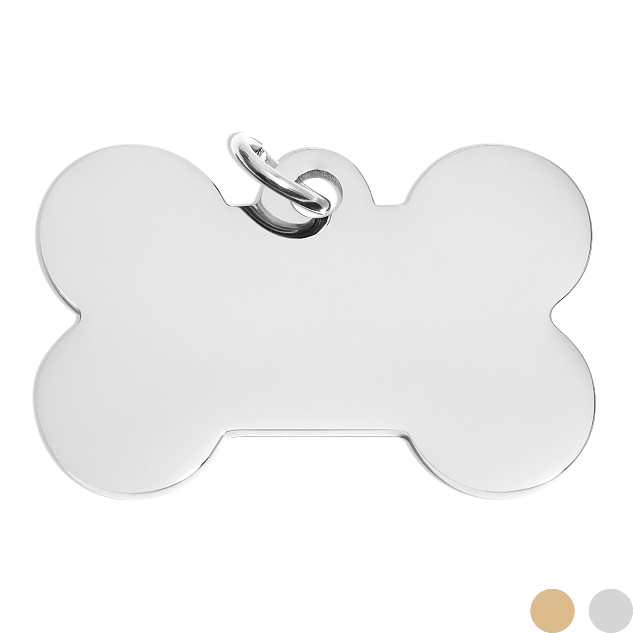 18K Gold PVD Large Blank Stainless Steel Dog Bone Tag / PDL0167、mySite、dreamappss