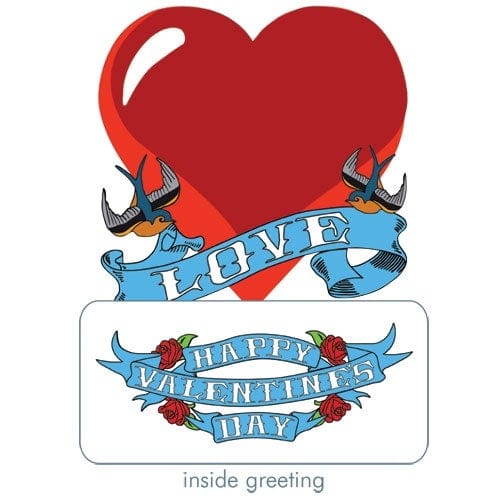 Greeting Card - Tattoo Heart Die Cut、mySite、ghnorth