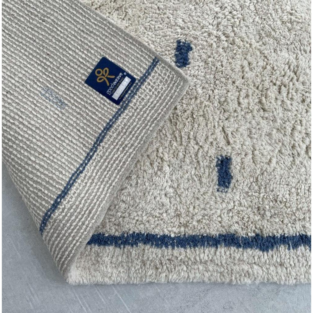Cotton Berber Going Dotty Blue Washable Area Rug、mySite、gigharbornorthrealestate
