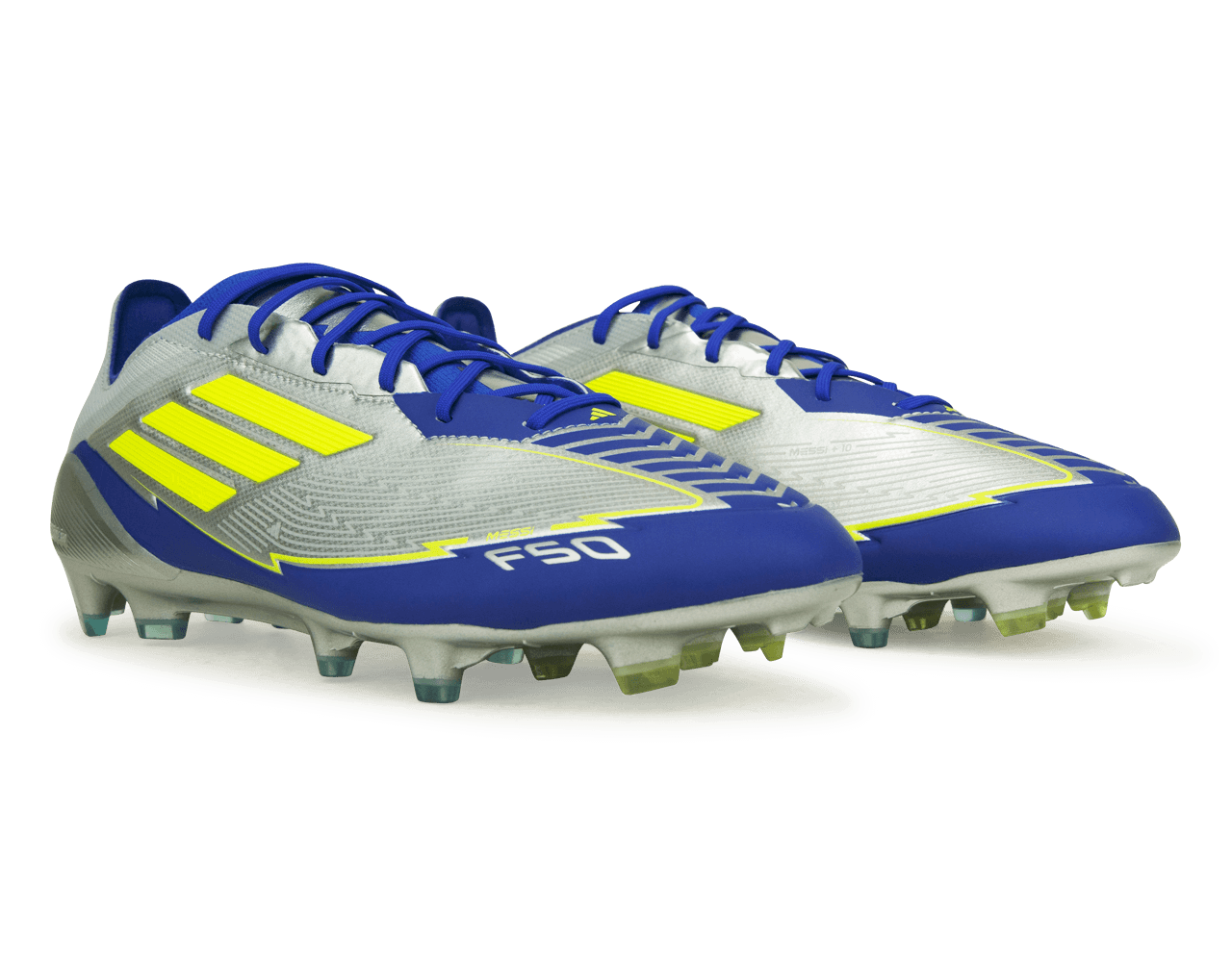 adidas Men's F50 Elite Messi FG Silver/Volt/Blue、mySite、bottomscart