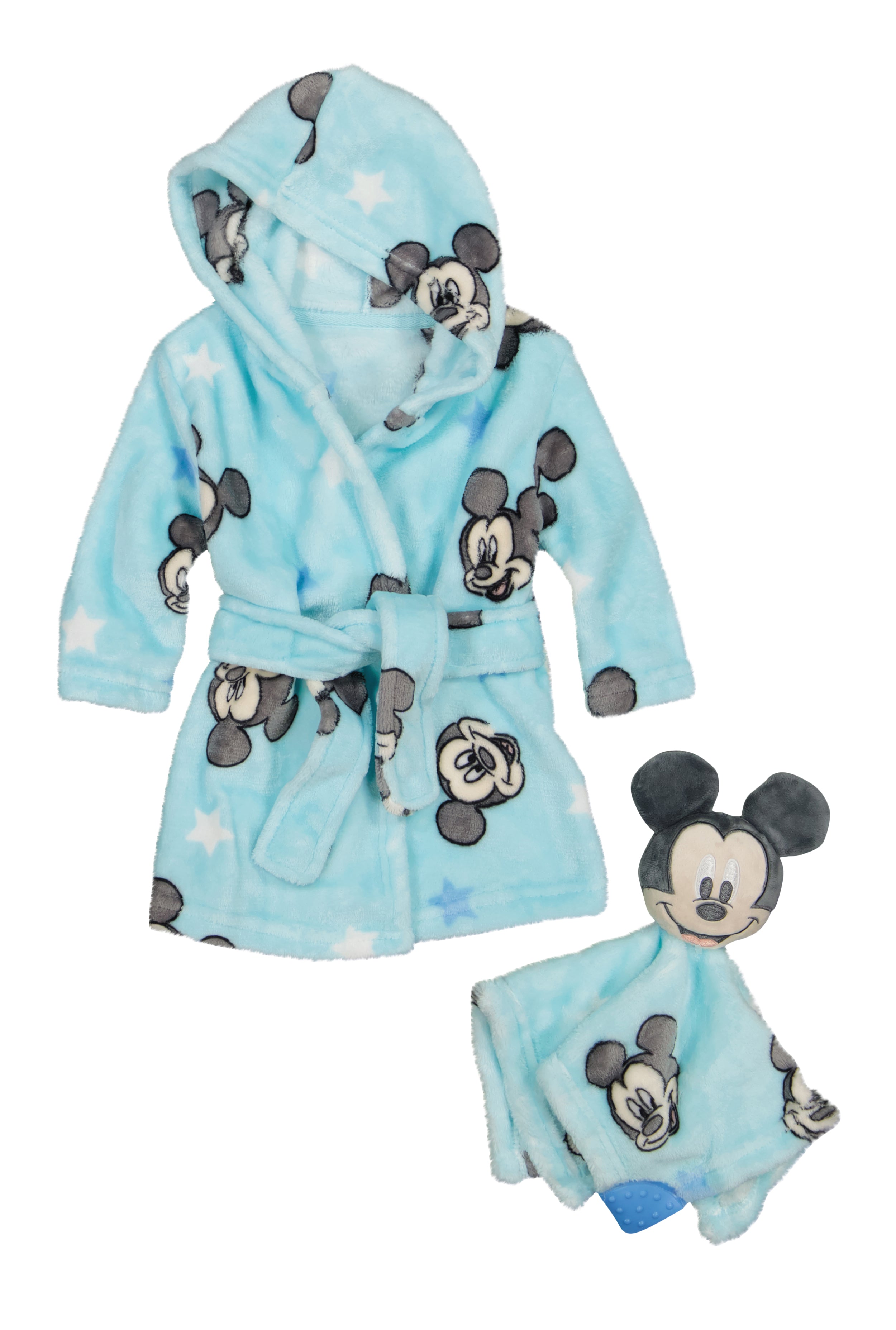Baby Boys Mickey Mouse Bath Robe and Teething Lovey、mySite、camillekostekn