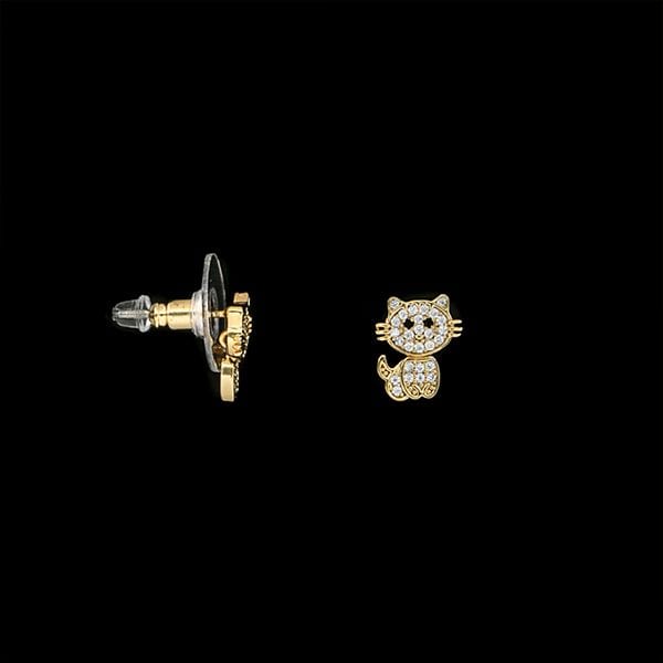 Cat Earrings Gold Tone by Amanda Blu、mySite、g9winljtr