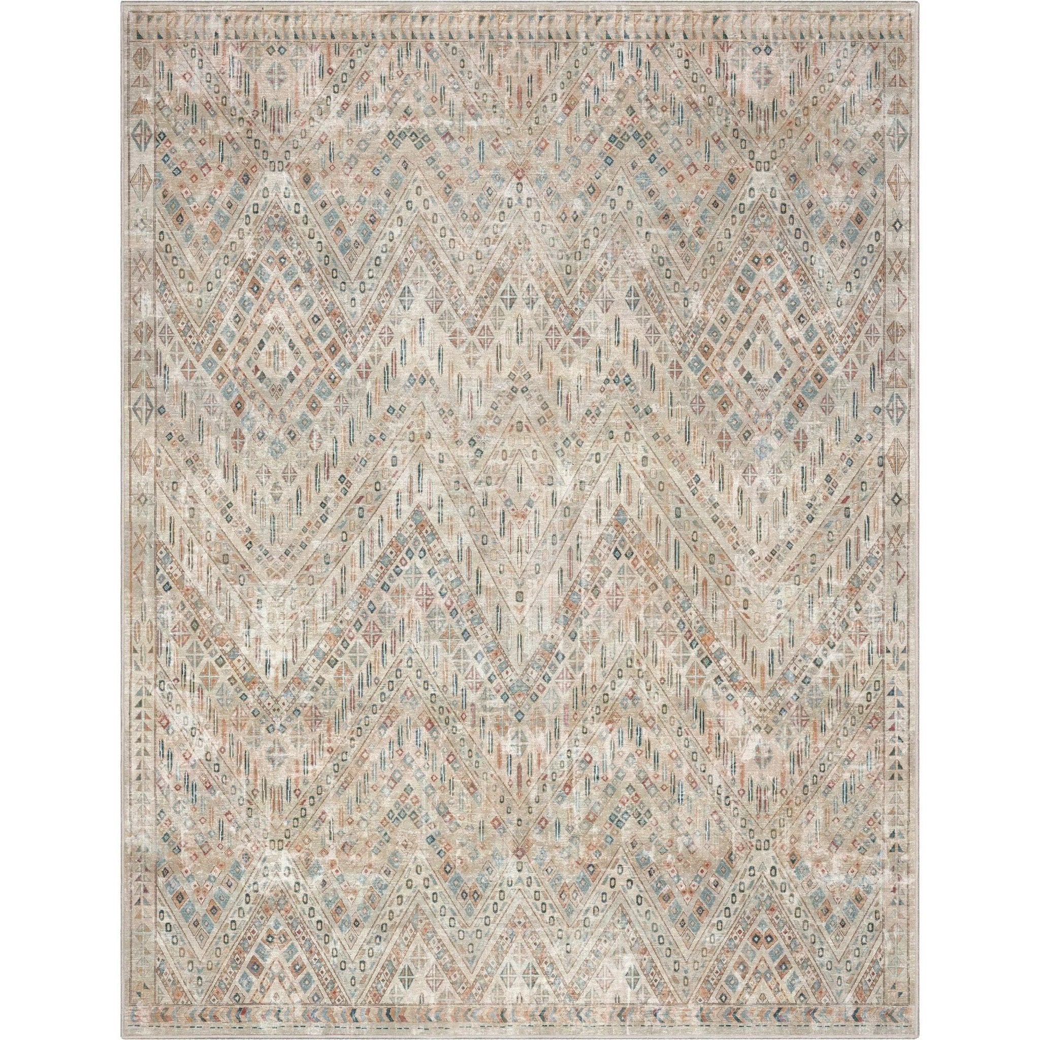 Anya Vintage Tribal Chevron Ivory Flat-Weave Rug、mySite、gigharbornorthrealestate