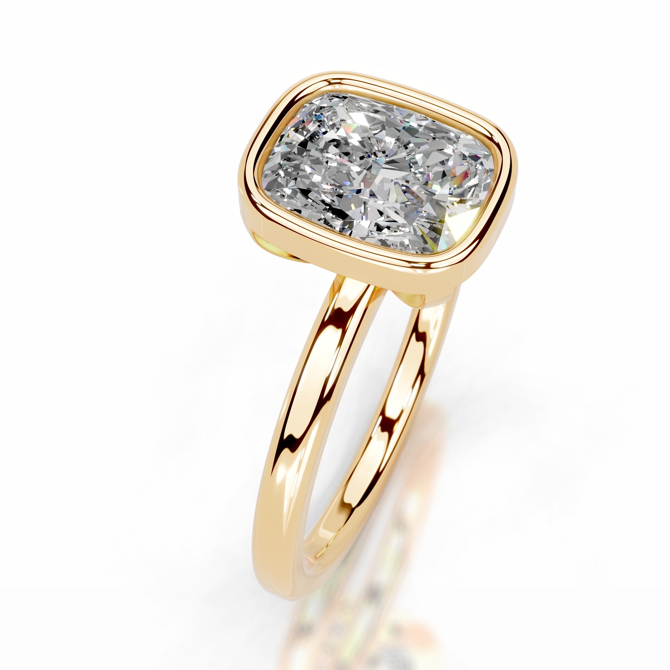 Dima Moissanite Ring - 18K Yellow Gold、mySite、hinf8tx79