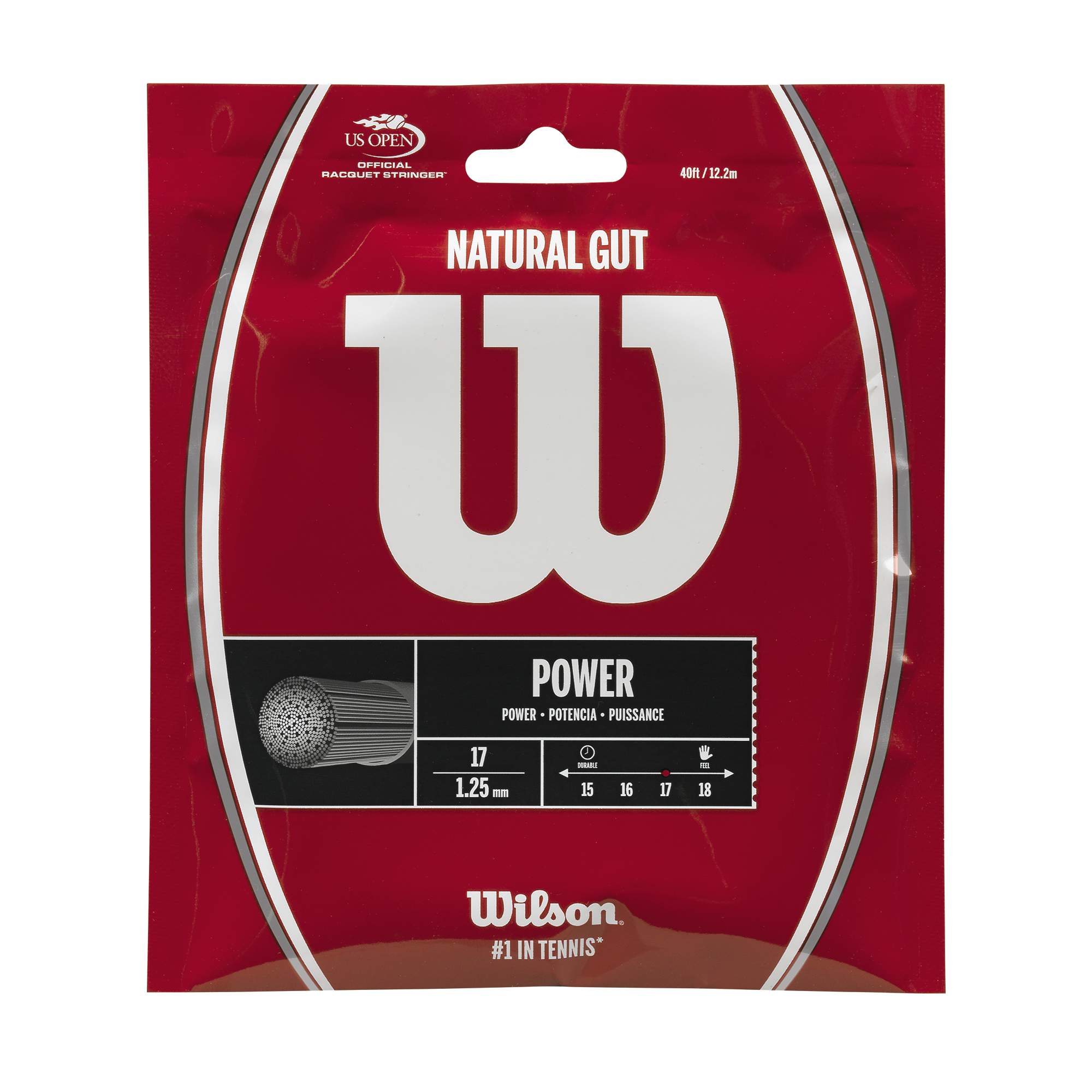 Wilson Natural Gut 17/1.25 Tennis String (Natural)