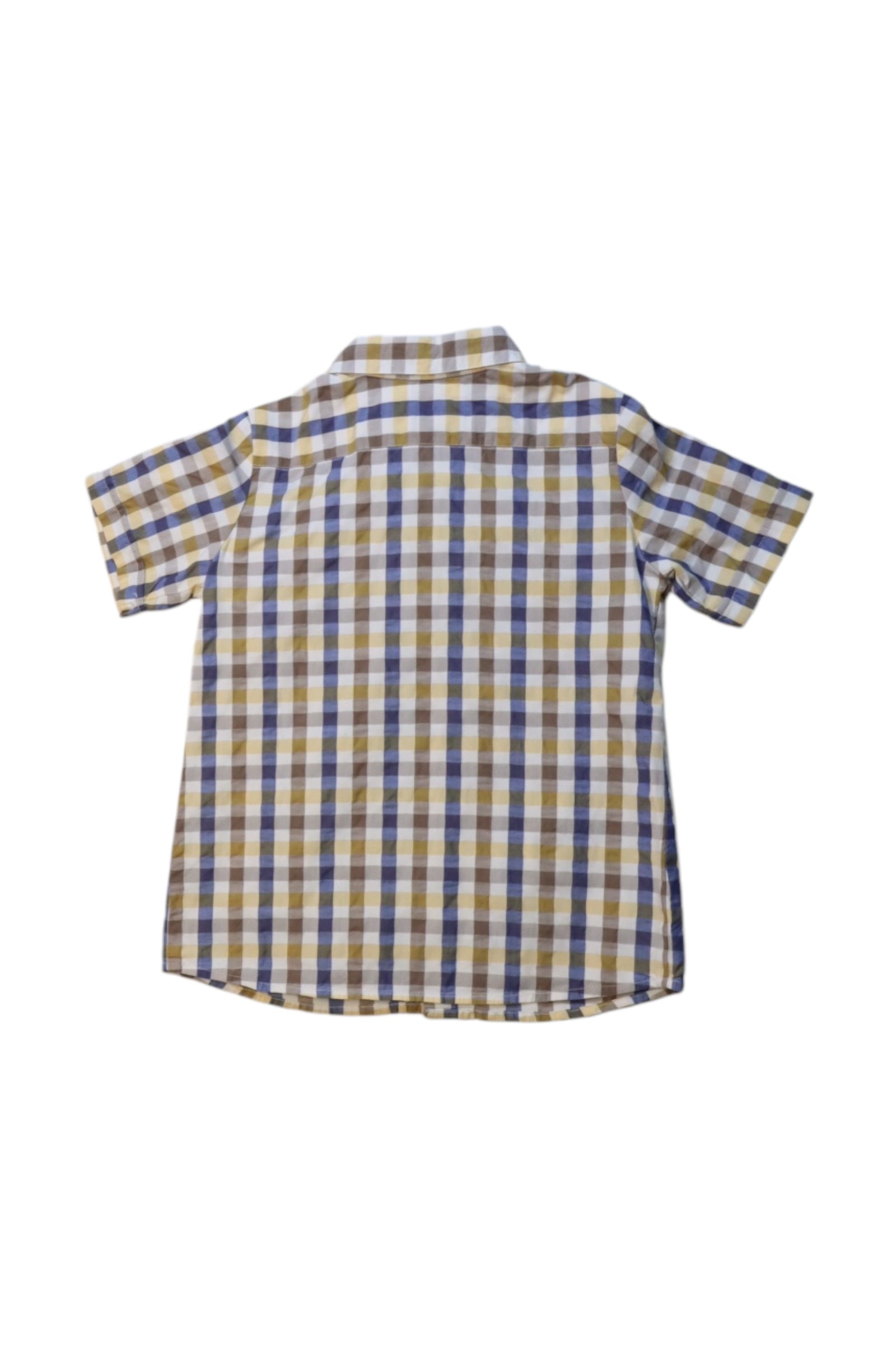 Bonpoint Checkered Short Sleeve Shirt 4T、mySite、g9winljtr