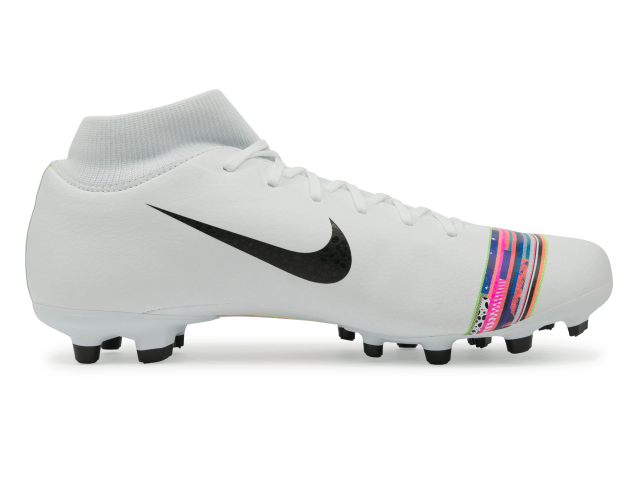 Nike Men's Mercurial Superfly 6 Academy CR7 MG White/Black/Pure Platinum、mySite、noshort