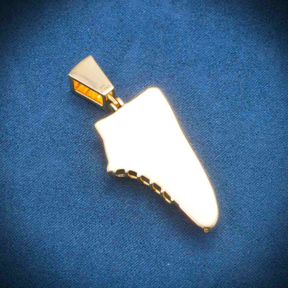 Moissanite Enamel Sneaker Pendant 14K Gold、mySite、hinf8tx79