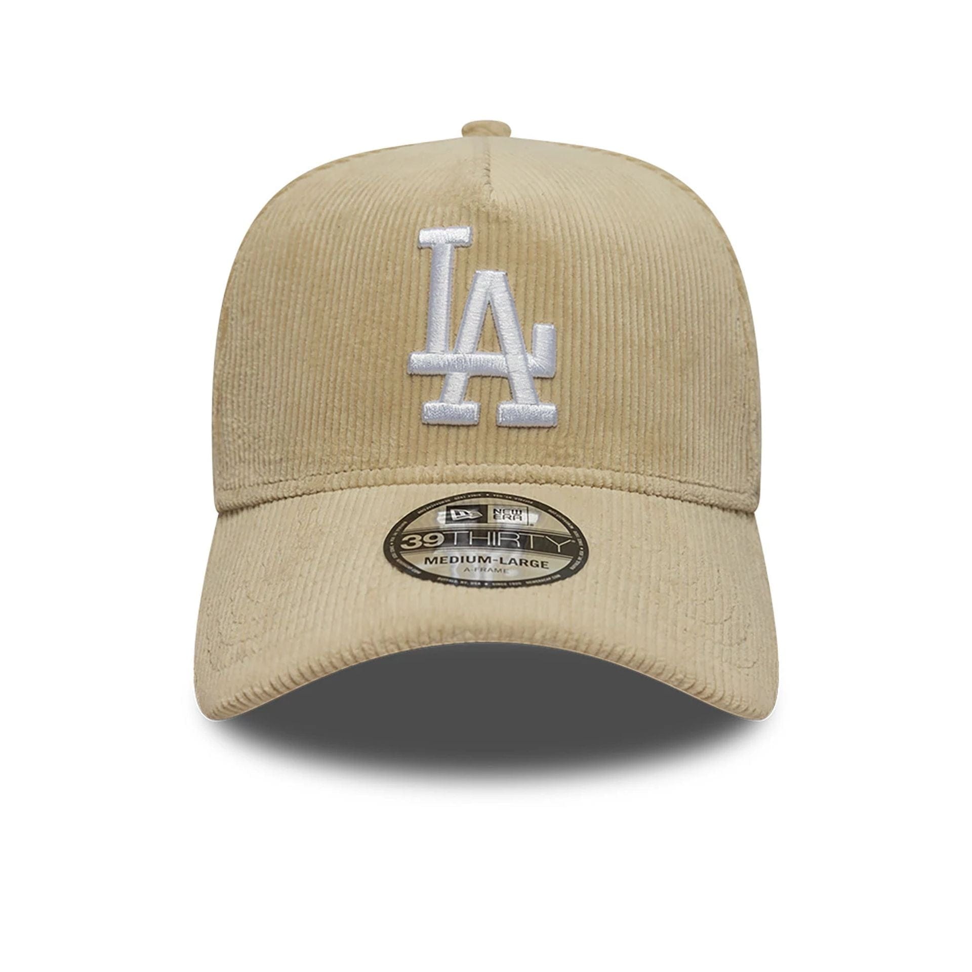 LA Dodgers MLB Cord Light Beige 39THIRTY A-Frame Stretch Fit Cap、mySite、vikingsvslions