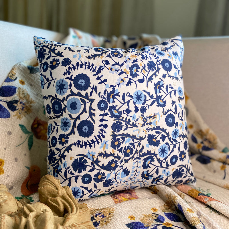 Cotton Printed Cushion Cover | Multicolour | 40 x 40 cm | Set of 2、mySite、camillekostekn