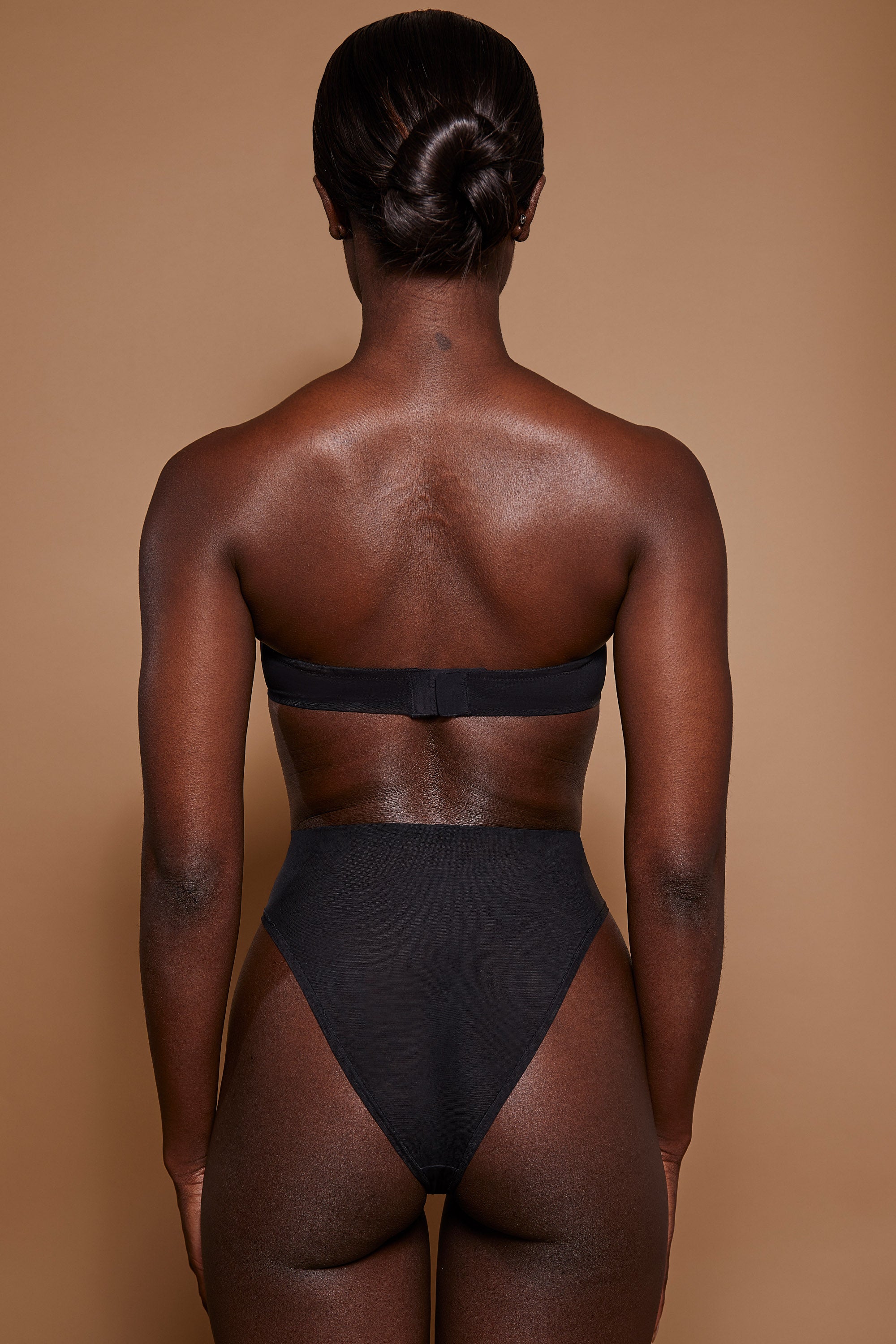 Soft Mesh Strapless Bra in Black、mySite、solidvoid