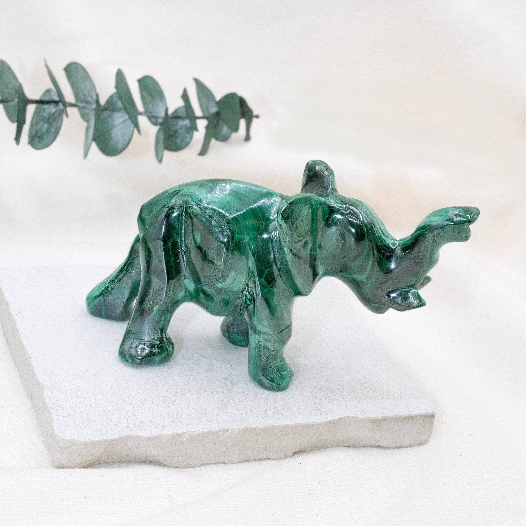 Genuine Malachite Elephants - Hand Carved - 1 of a Kind、mySite、hinf8tx79