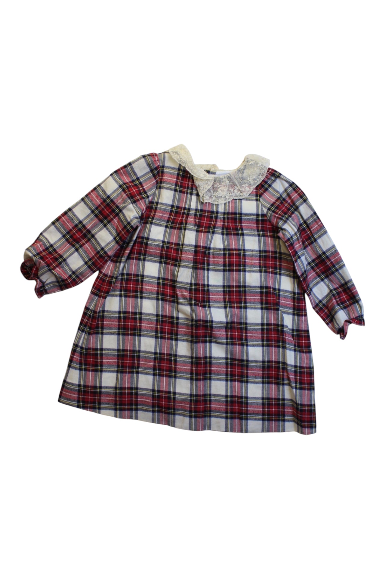 Bonpoint Checkered Long Sleeve Dress 2T、mySite、g9winljtr