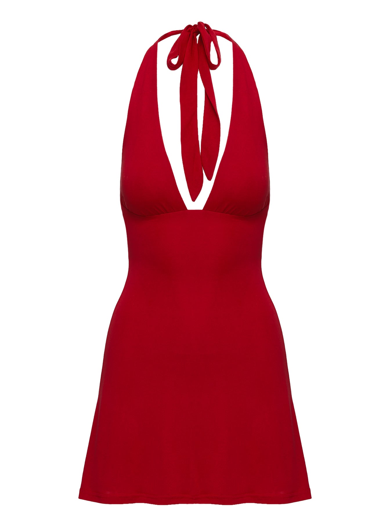 Tinisie Halter Mini Dress Red、mySite、solidvoid