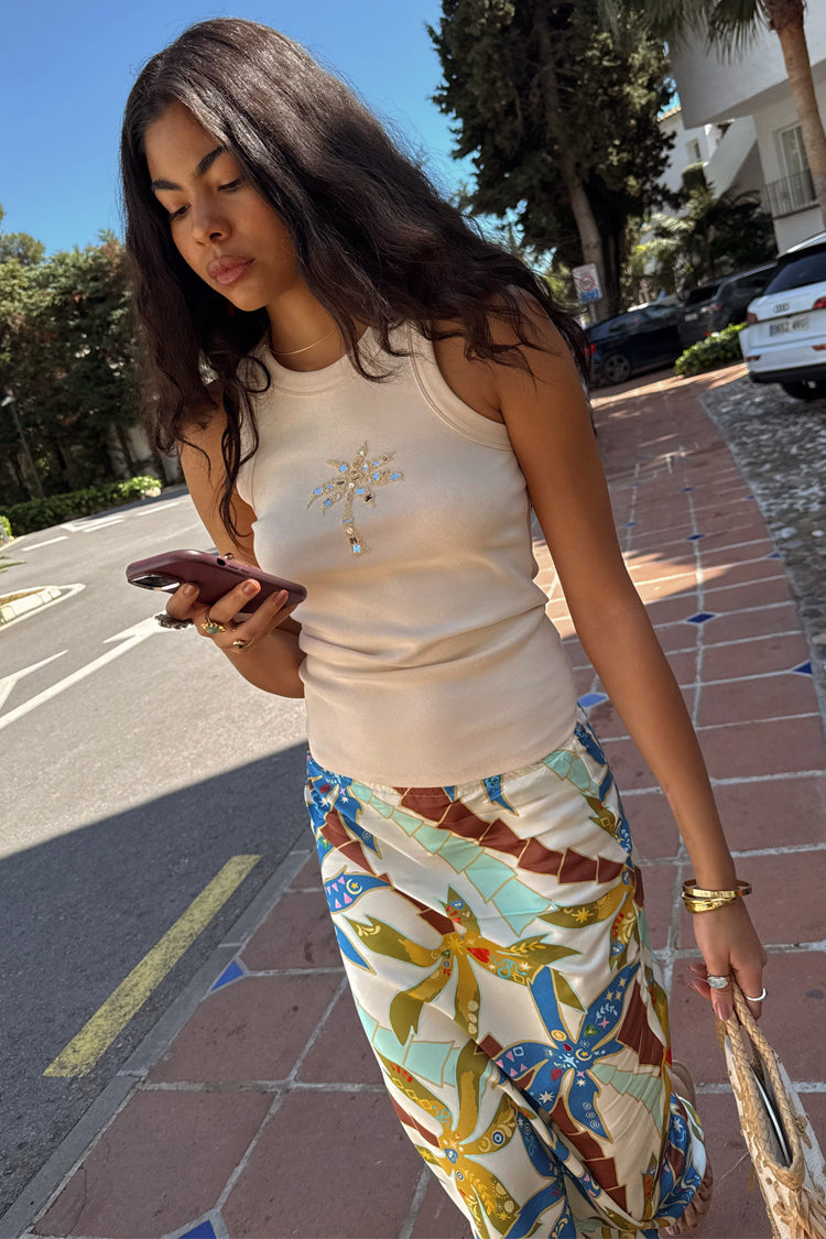 Beaded Palm Rib Tank Top、mySite、solidvoid