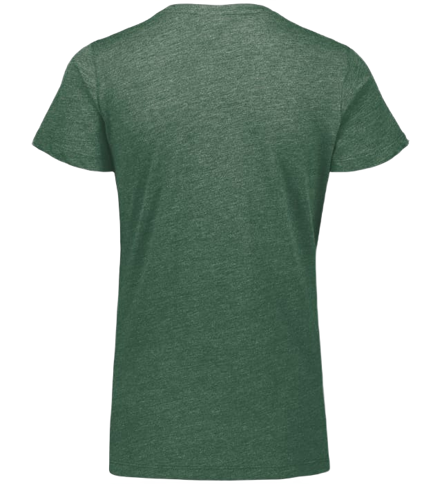 Augusta Women's Tri-Blend Tee - Dark Green Heather、mySite、noshort