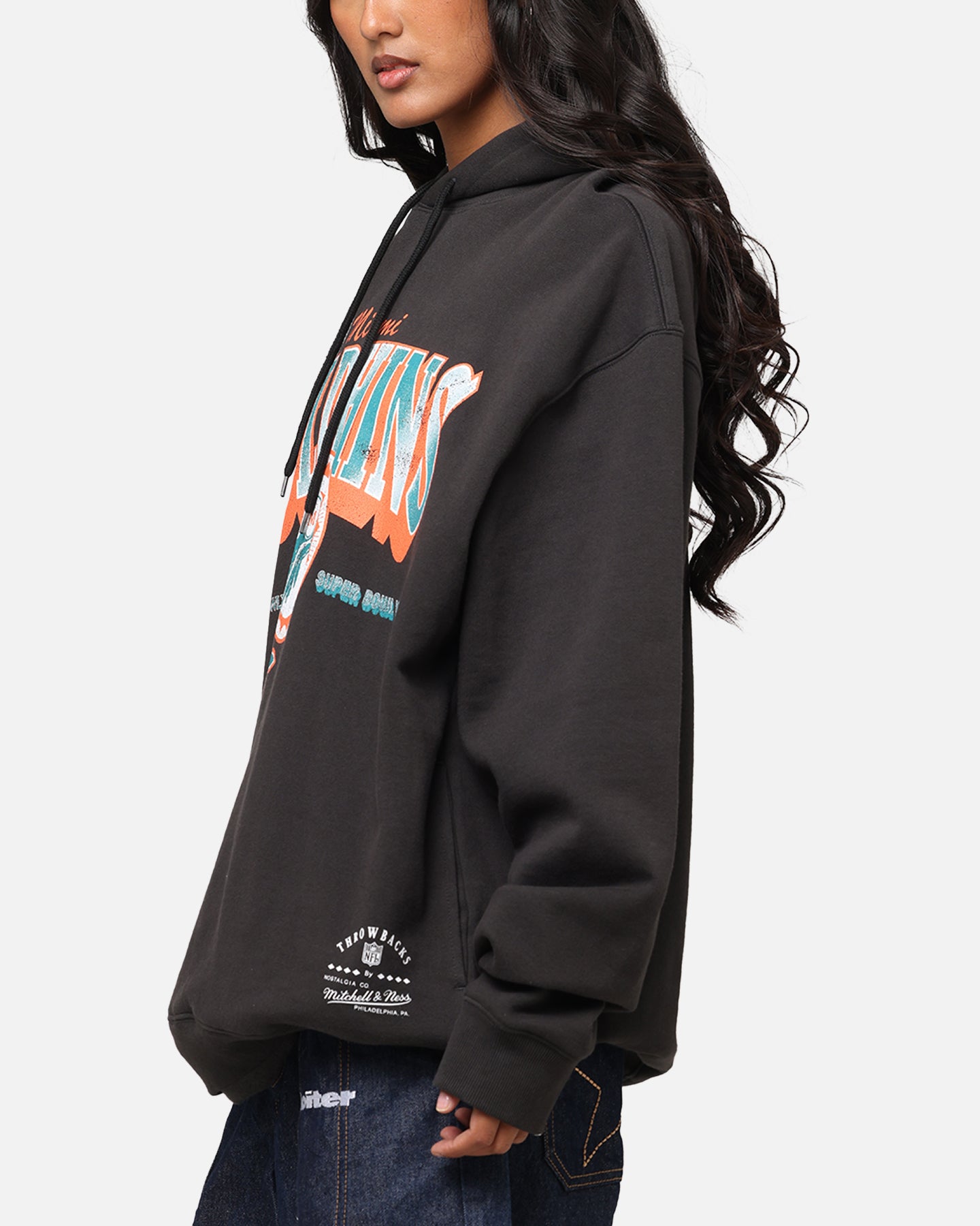 Mitchell & Ness Miami Dolphins Arch Hoodie Faded Black、mySite、zt4zffjzw