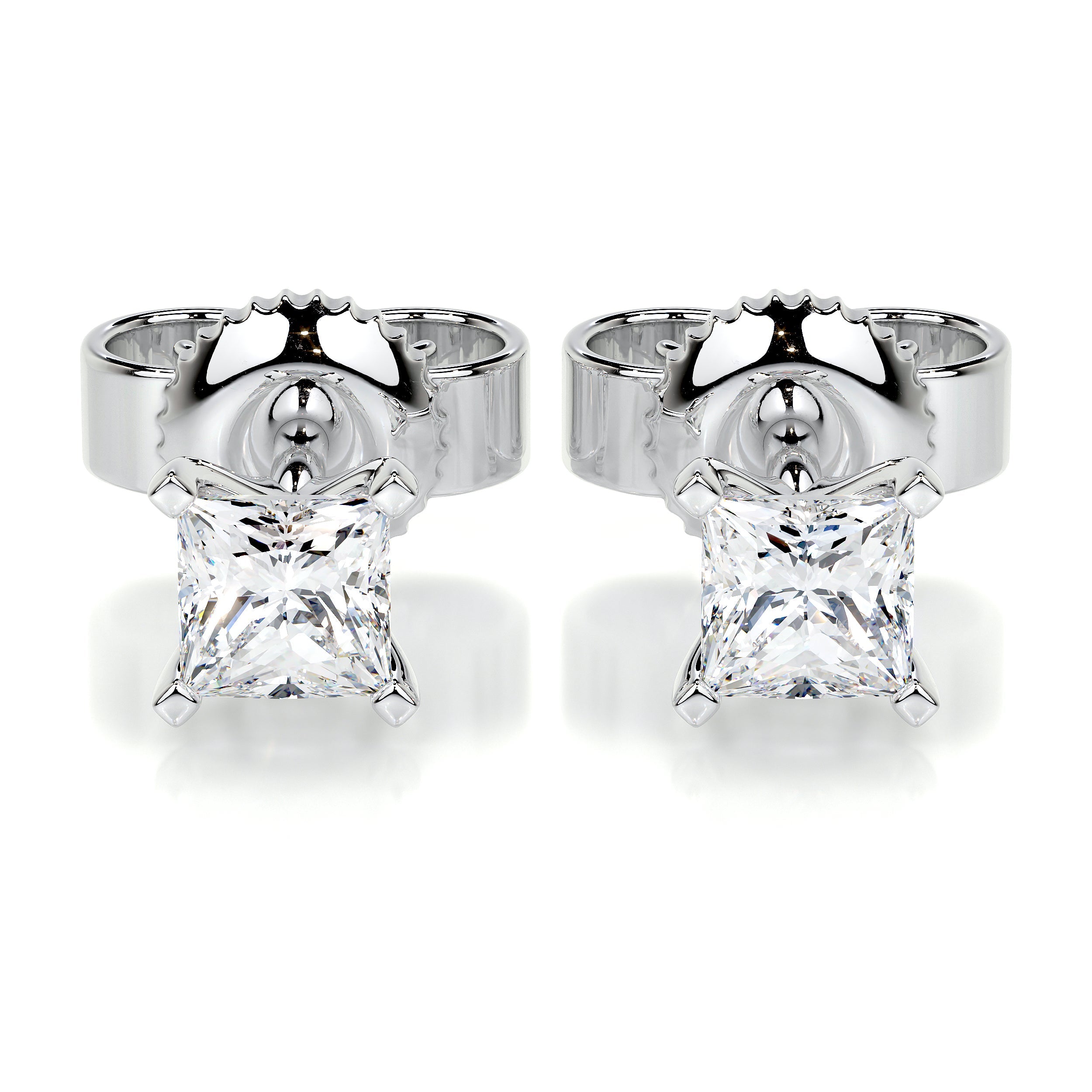 Magnolia Lab Grown Diamond Earrings -18K White Gold、mySite、hinf8tx79