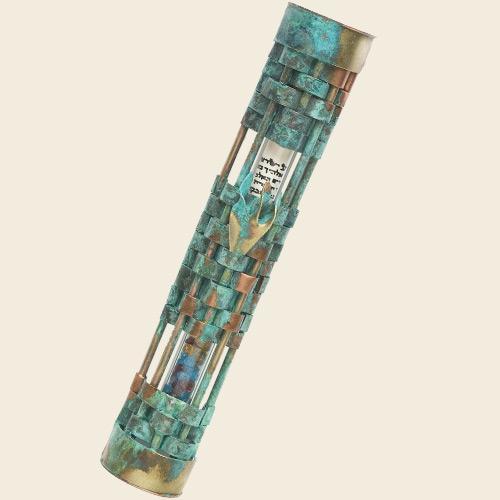 Woven Wedding Mezuzah with Green Patina by Gary Rosenthal、mySite、topwebapps