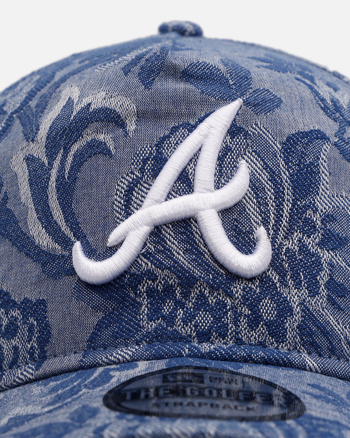 New Era Atlanta Braves 'Three Looms' Golfer Strapback Denim、mySite、zt4zffjzw