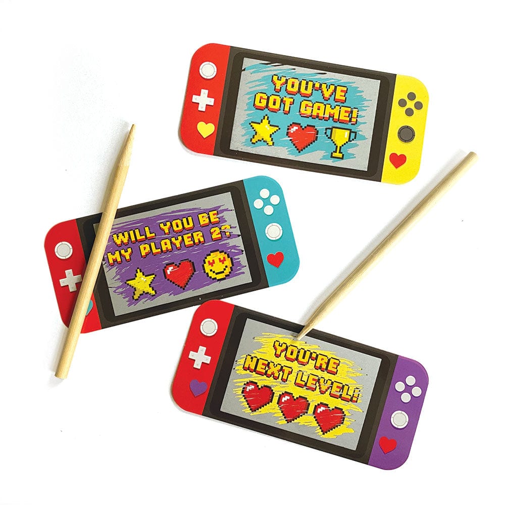  Valentine Cards Set - Video Game Scratch Offs、mySite、ghnorth