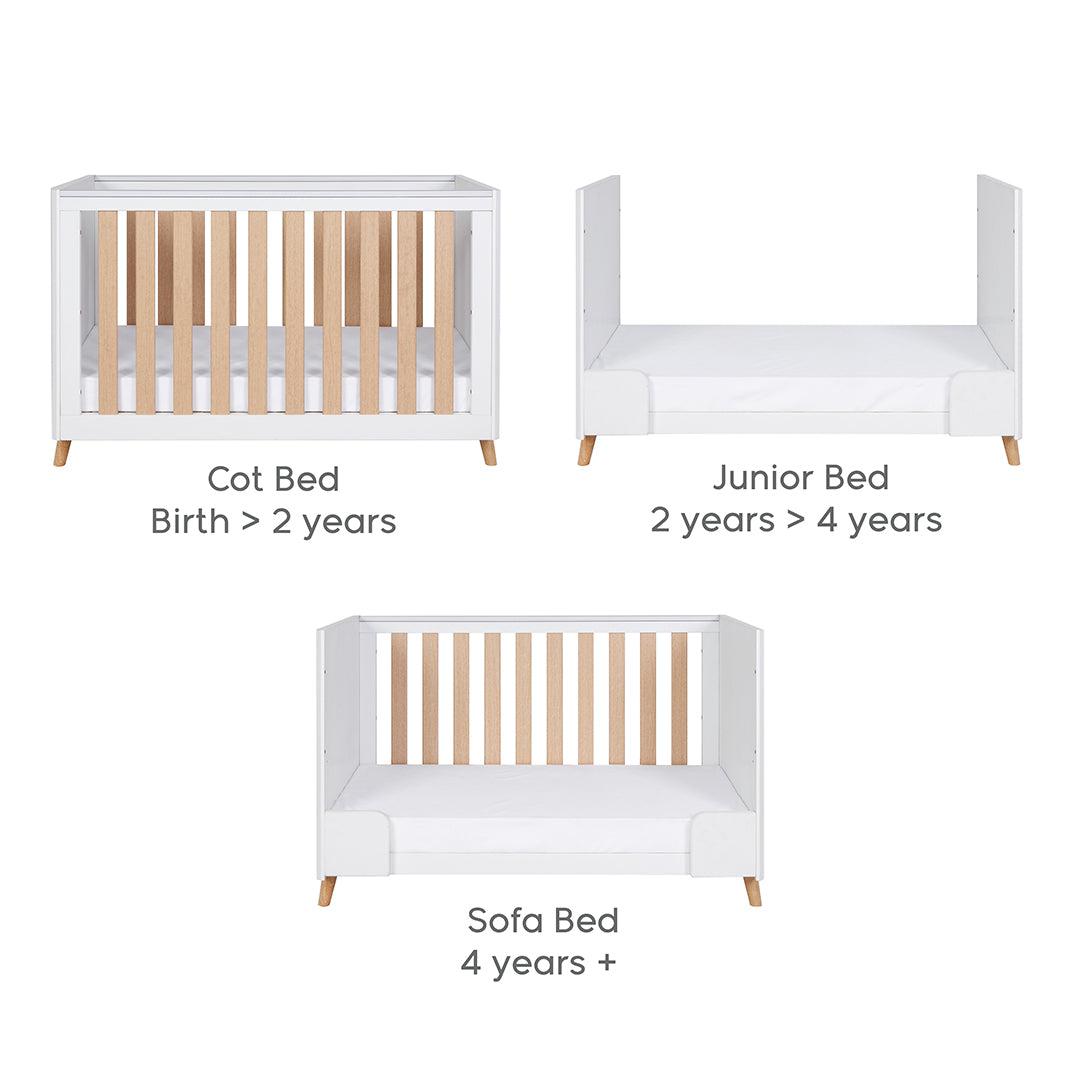  Tutti Bambini Fika Mini 2 Piece Room Set - White/Light Oak、mySite、merchandisen