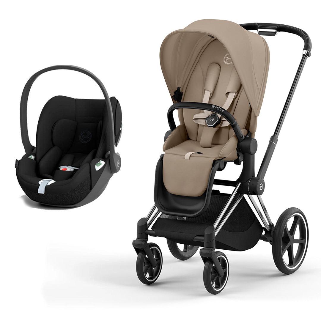  CYBEX Priam Cloud T Travel System - Cozy Beige/Black、mySite、merchandisen
