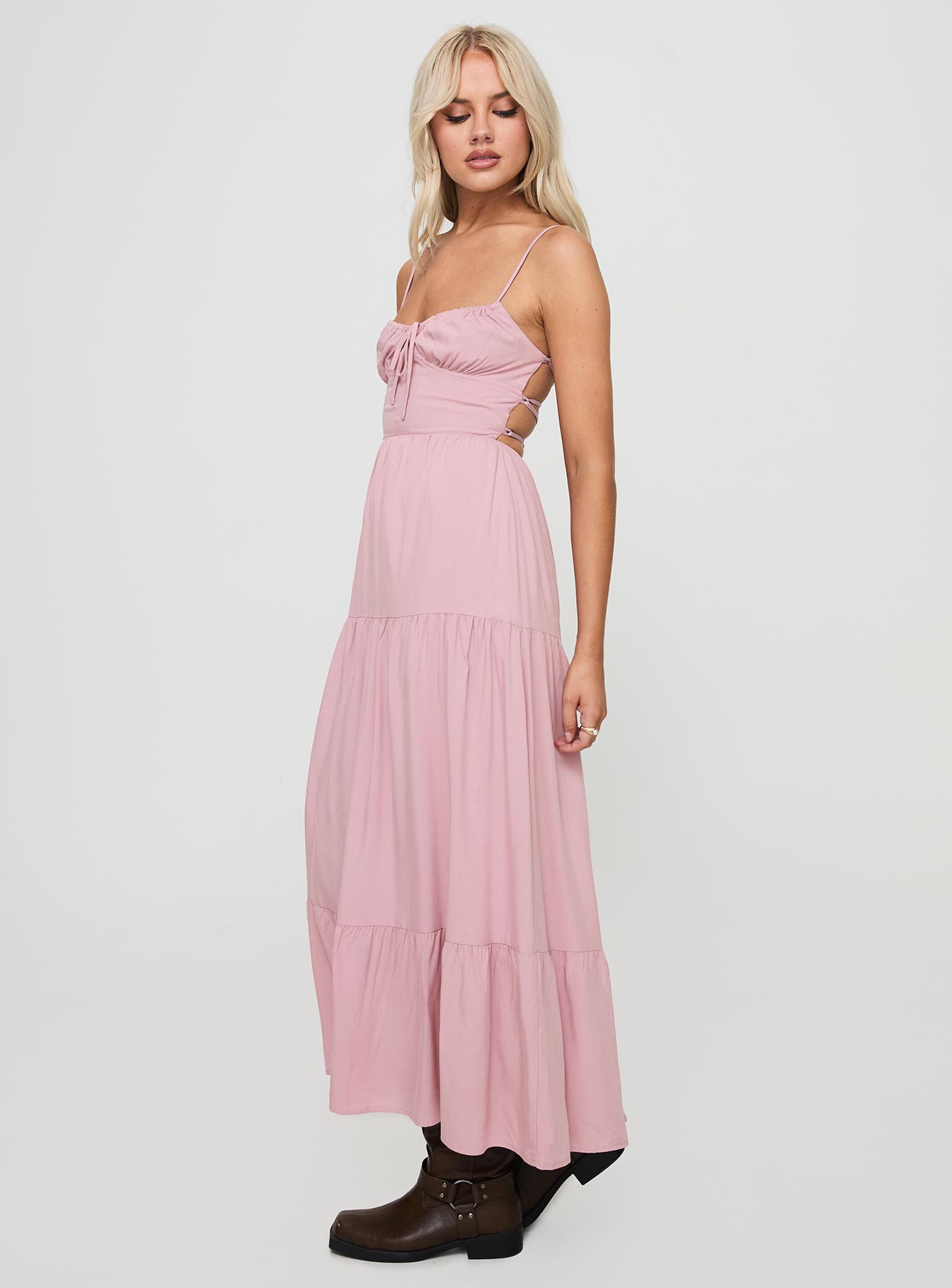 Juzen Maxi Dress Pink、mySite、solidvoid