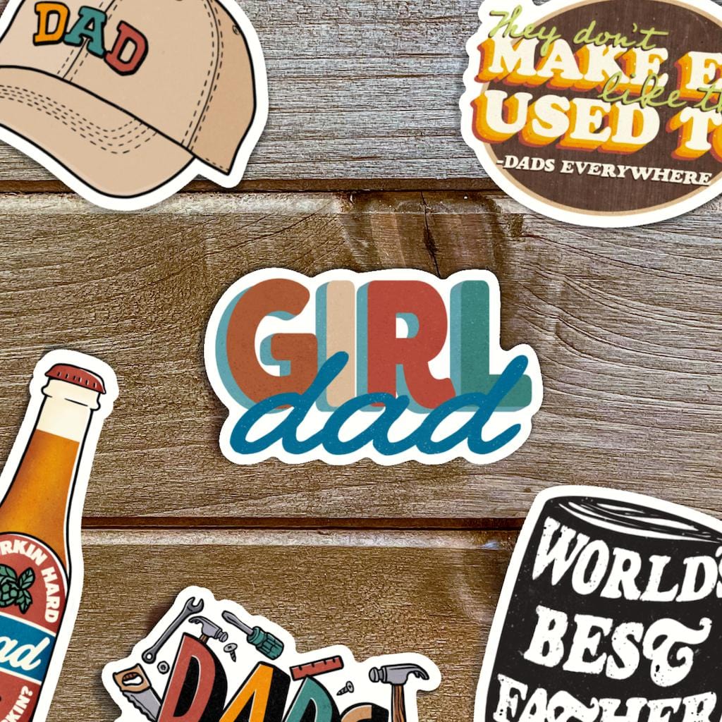  Girl Dad Sticker、mySite、elrpsem3k