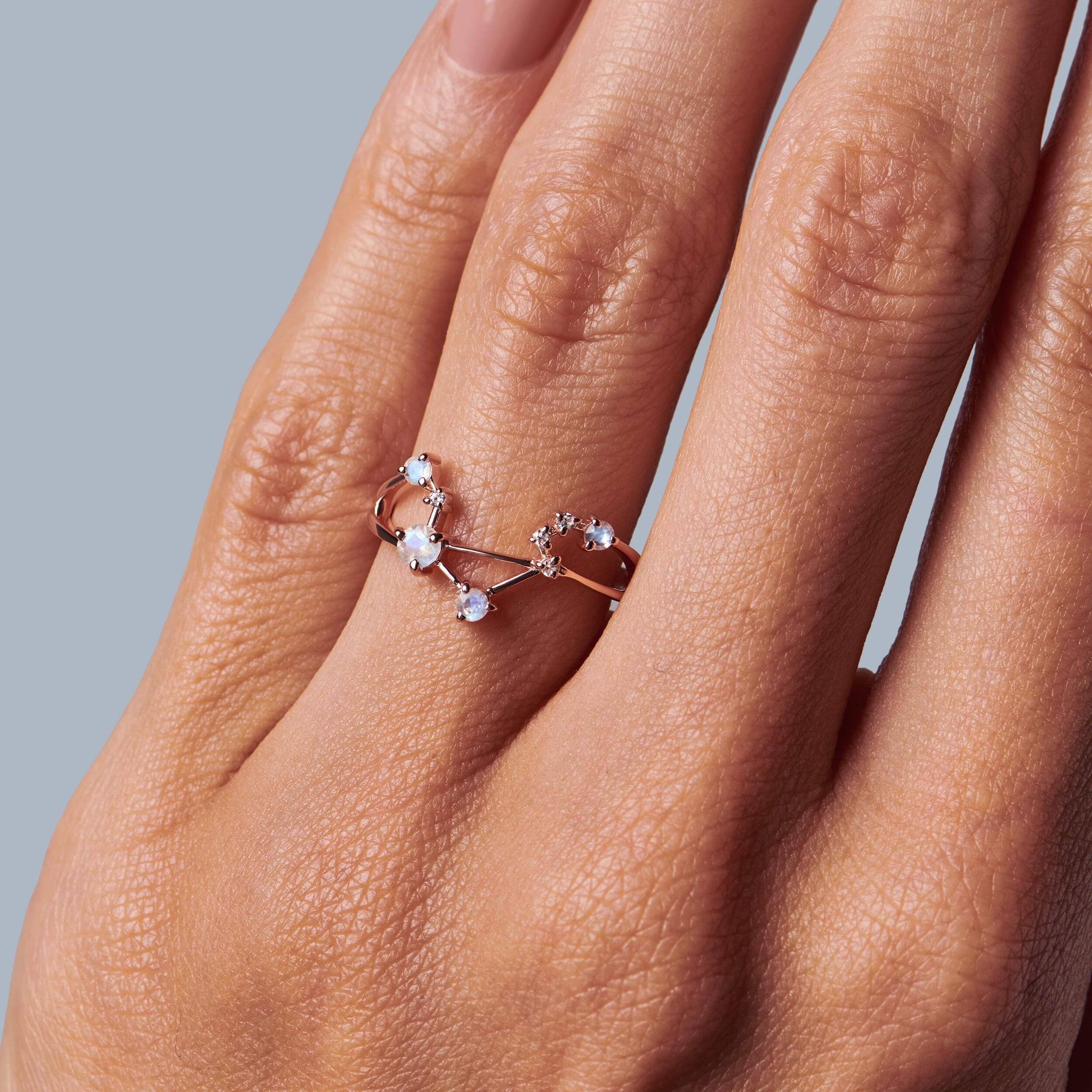 Moonstone Ring - Libra Zodiac Constellation、mySite、hinf8tx79