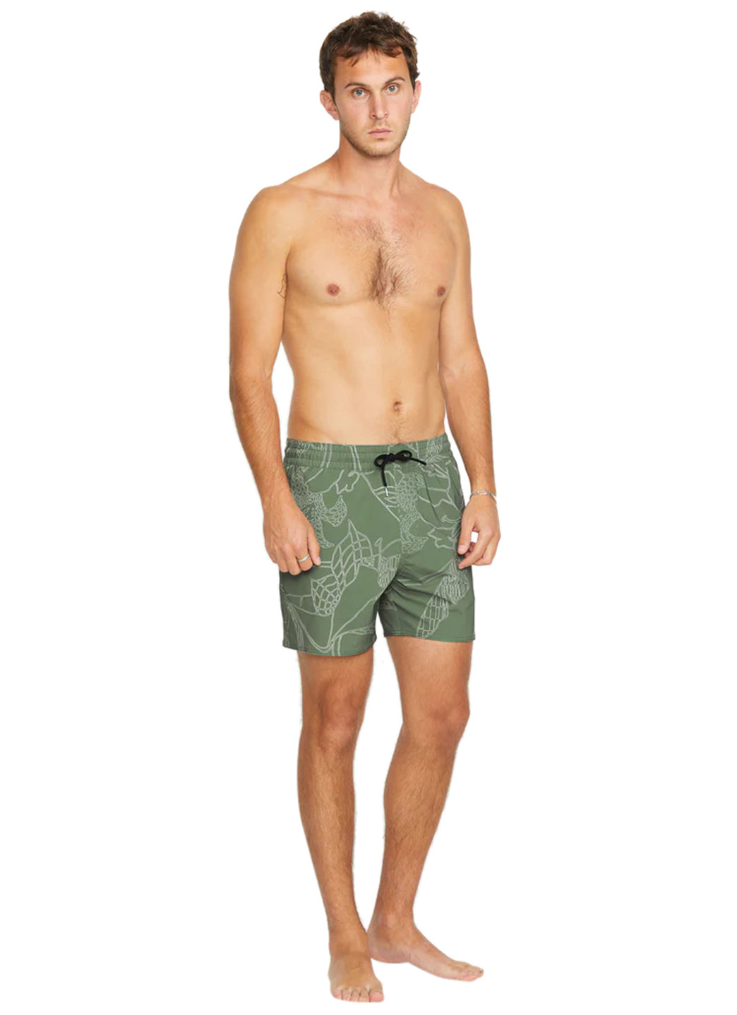 Volcom Men's Lido Print 16 Swim Trunks、mySite、noshort