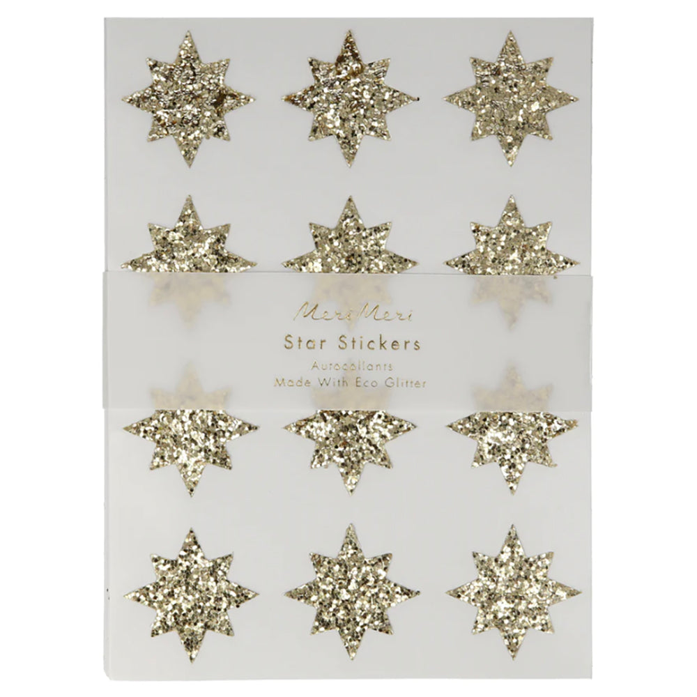  Glitter Gold Eco Star Sticker Pack、mySite、ghnorth