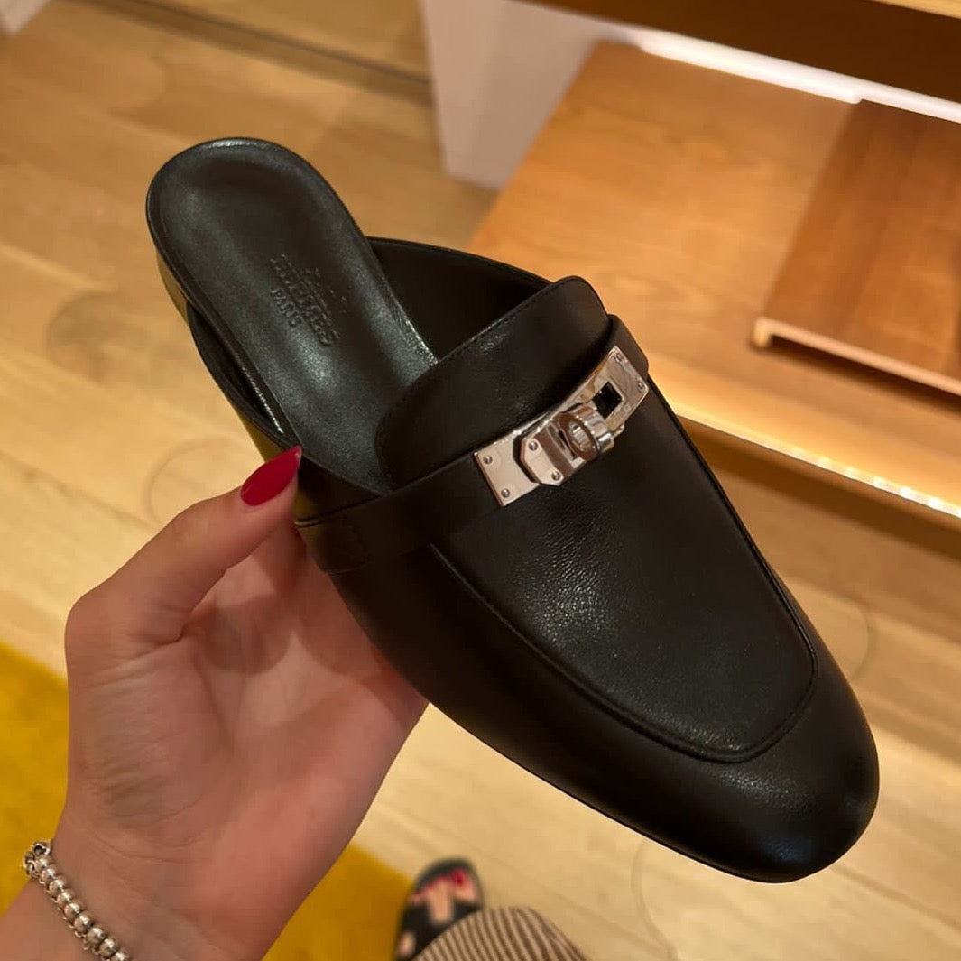 Hermes Oz mules in black、mySite、garminoutage.com