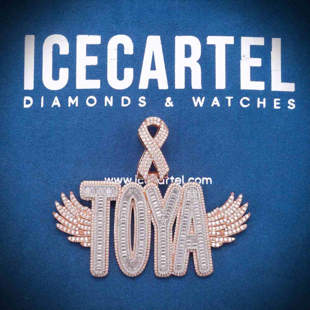 TOYA Custom Baguette Moissanite Pendant 14K Two Tone、mySite、hinf8tx79