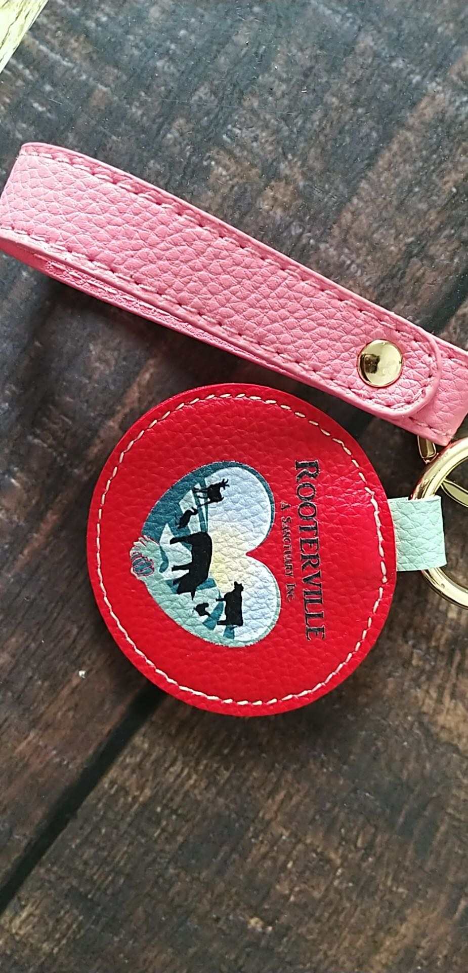 Faux Leather Pig Key Chain with Strap, Tassel and Rooterville Logo!*、mySite、g9winljtr