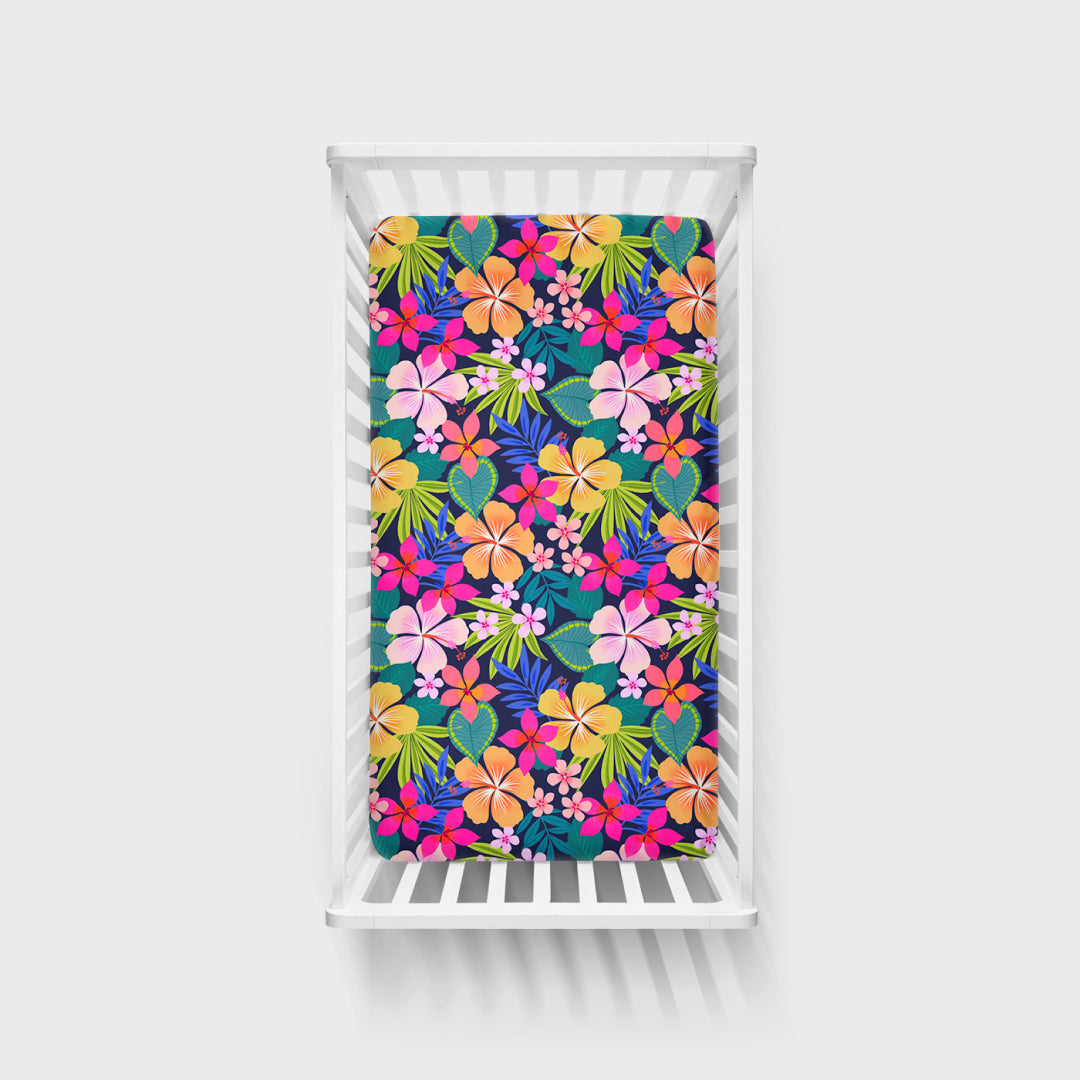  Jungle Blooms Fitted Crib Sheet、mySite、layawaytickets