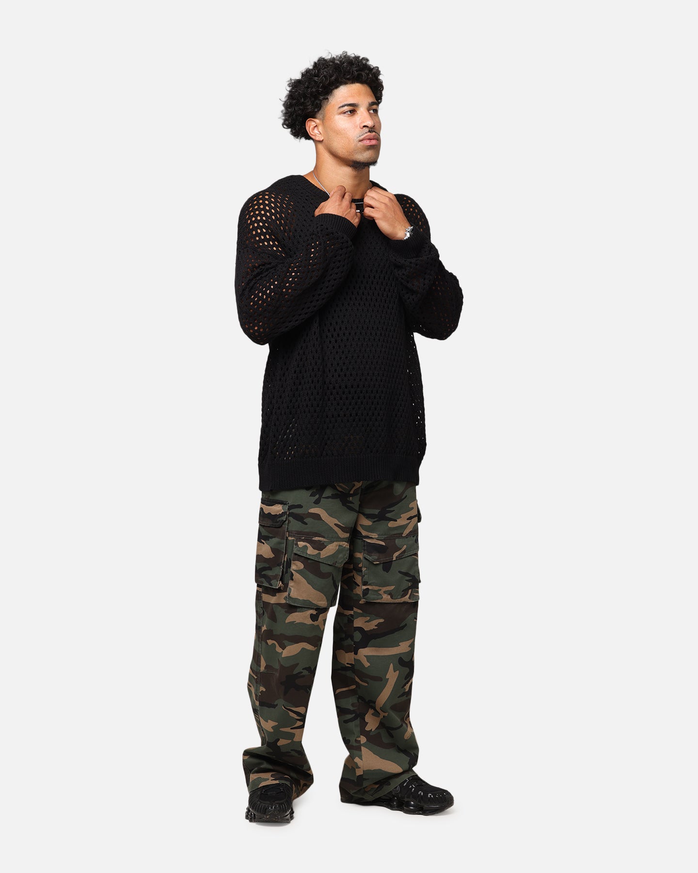 XXIII Open Knit Sweater Black、mySite、zt4zffjzw