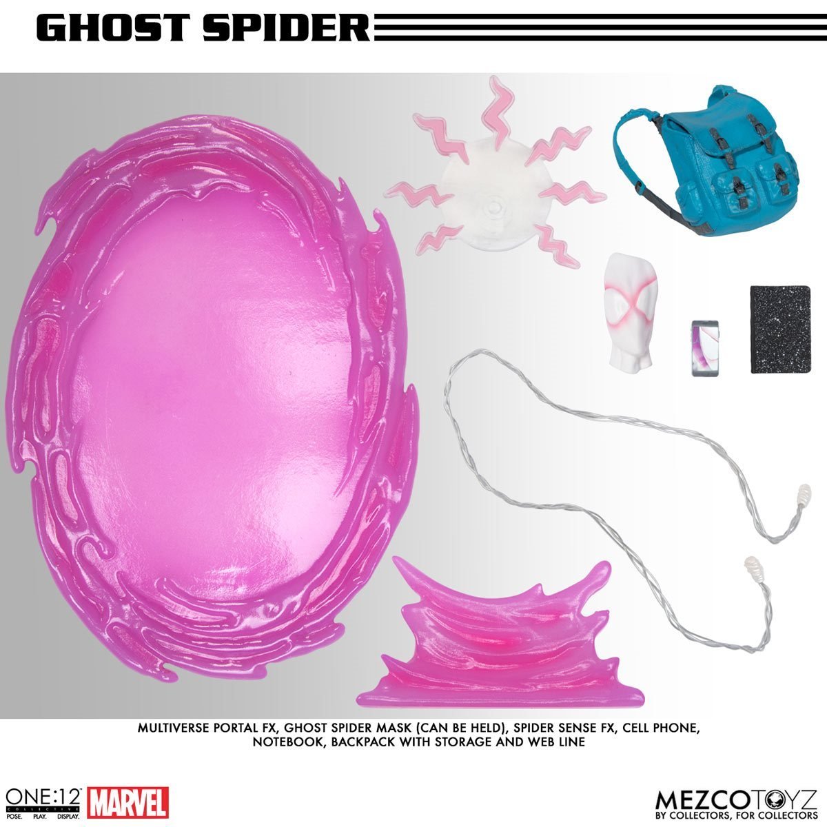 Ghost-Spider Mezco One:12 Collective Action Figure、mySite、hgirdovlk