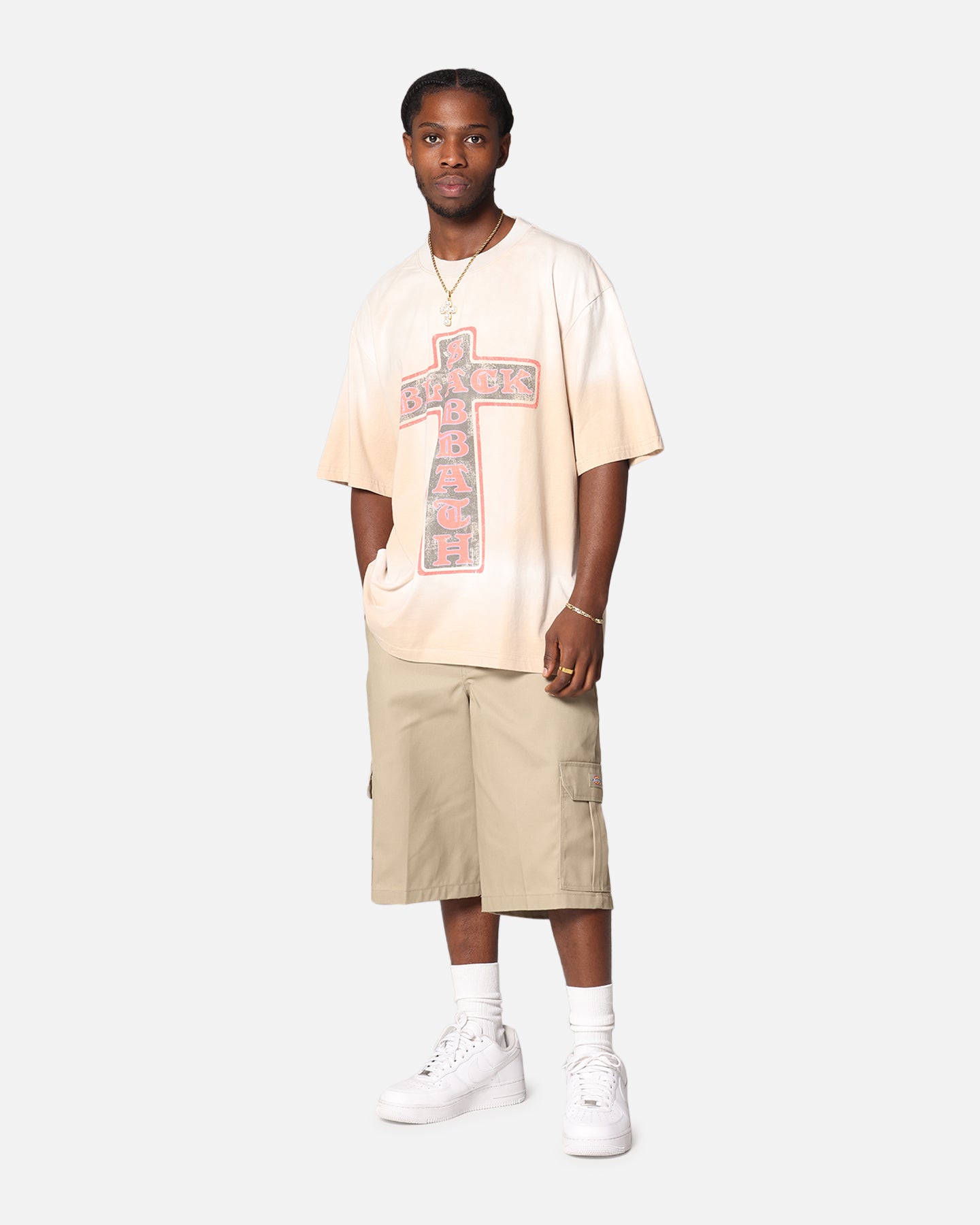 Black Sabbath The Cross Vintage T-Shirt Sand、mySite、zt4zffjzw