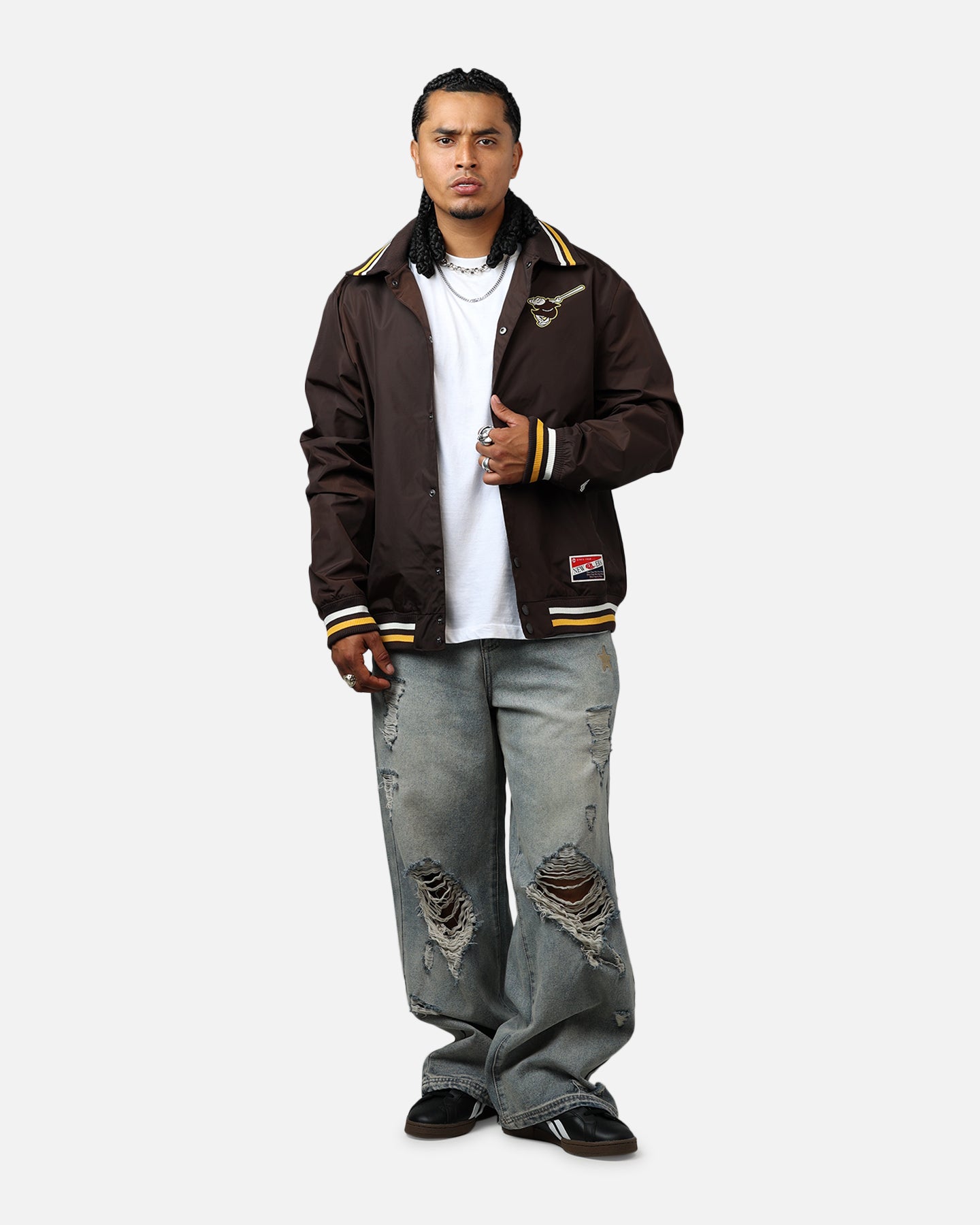 New Era San Diego Padres Throwback Jacket Brown、mySite、zt4zffjzw