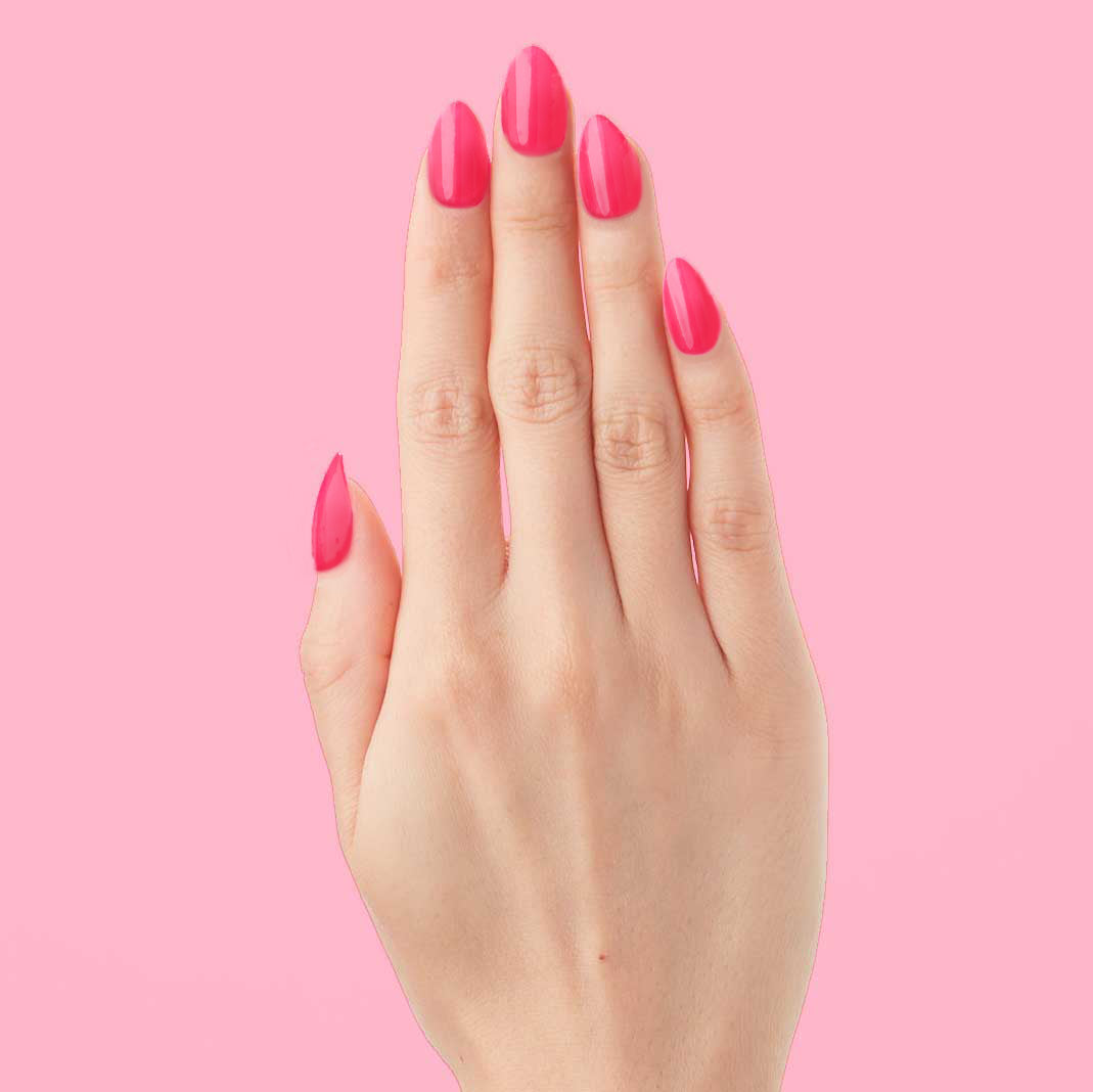 Hot Strawberry - Press-On | Medium | Almond、mySite、solidvoid